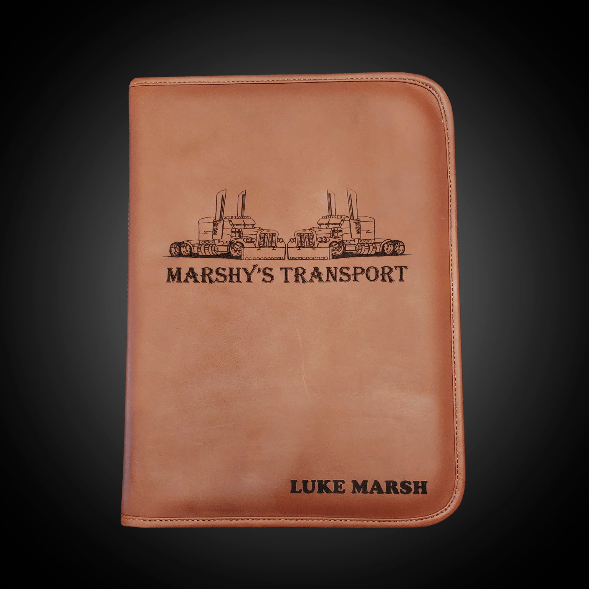 Trucknco personalise Leather Clipboard A4