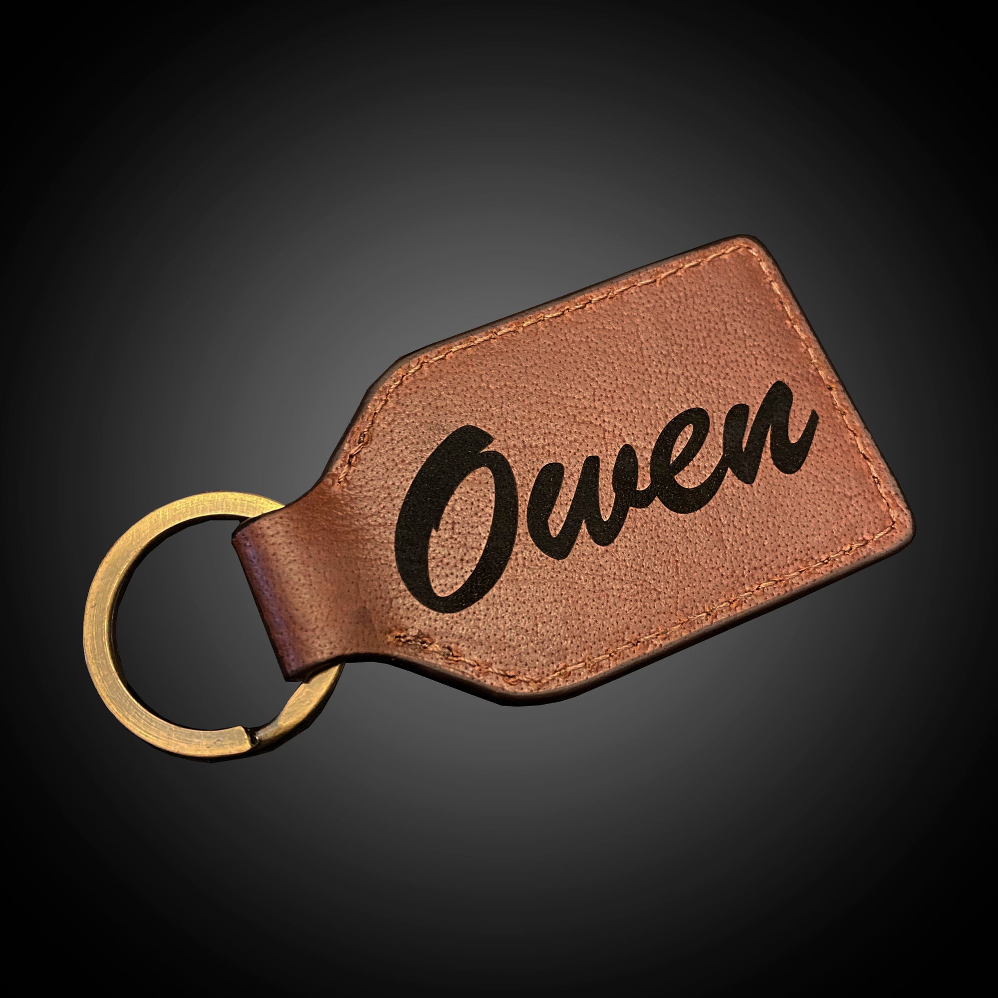 Trucknco leather key ring personalise