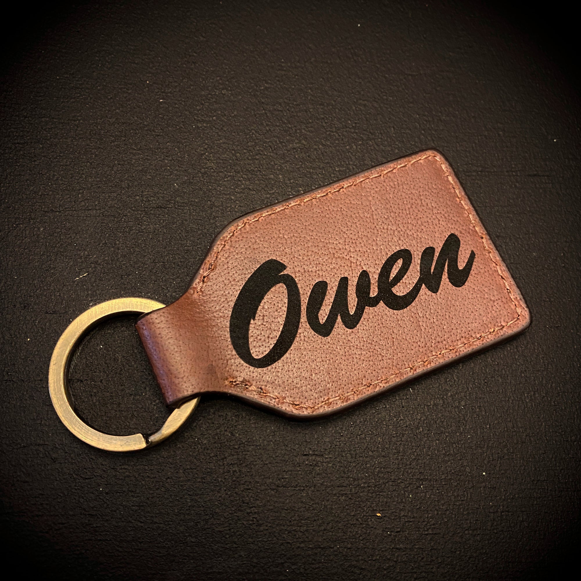 Personalised Leather Key Ring